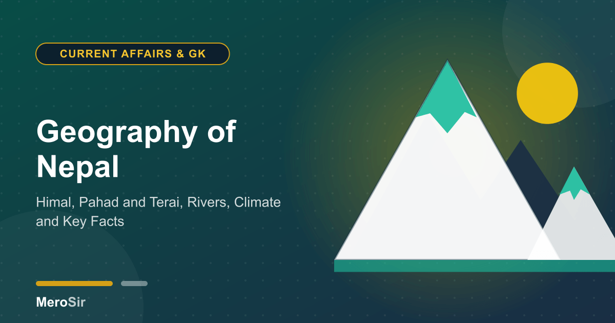Geography of Nepal: Himal, Pahad and Terai, Rivers, Climate and Key Facts